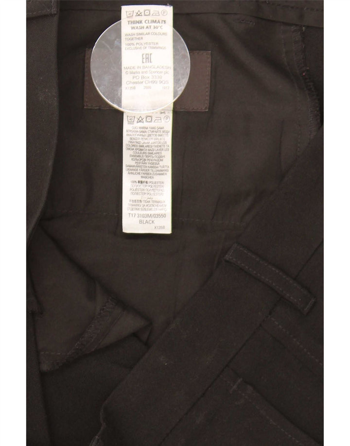 Marks & Spencer Herre Slim Chino Bukser W34 L33 Sort Polyester