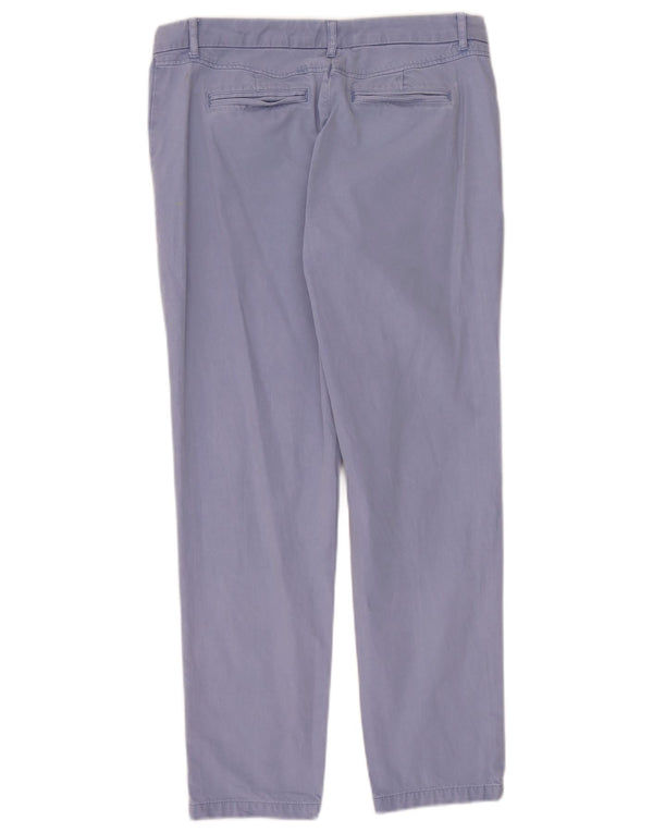 Marks & Spencer Dame Slim Chino Bukser UK 12 Medium W32 L28 Blå Bomuld