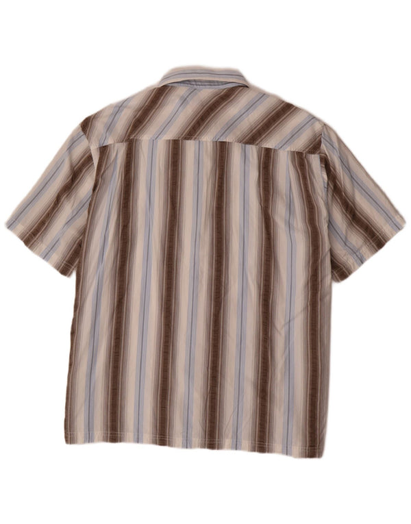 S.OLIVER Herre kortærmet skjorte 2XL blå stribet bomuld