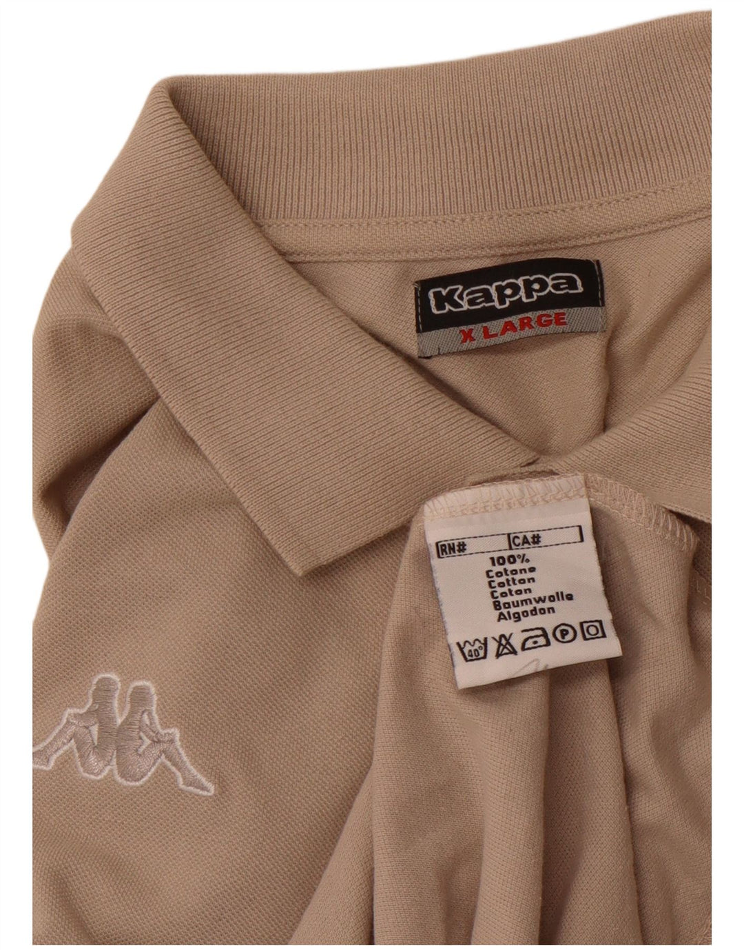 KAPPA herre poloshirt XL brun bomuld