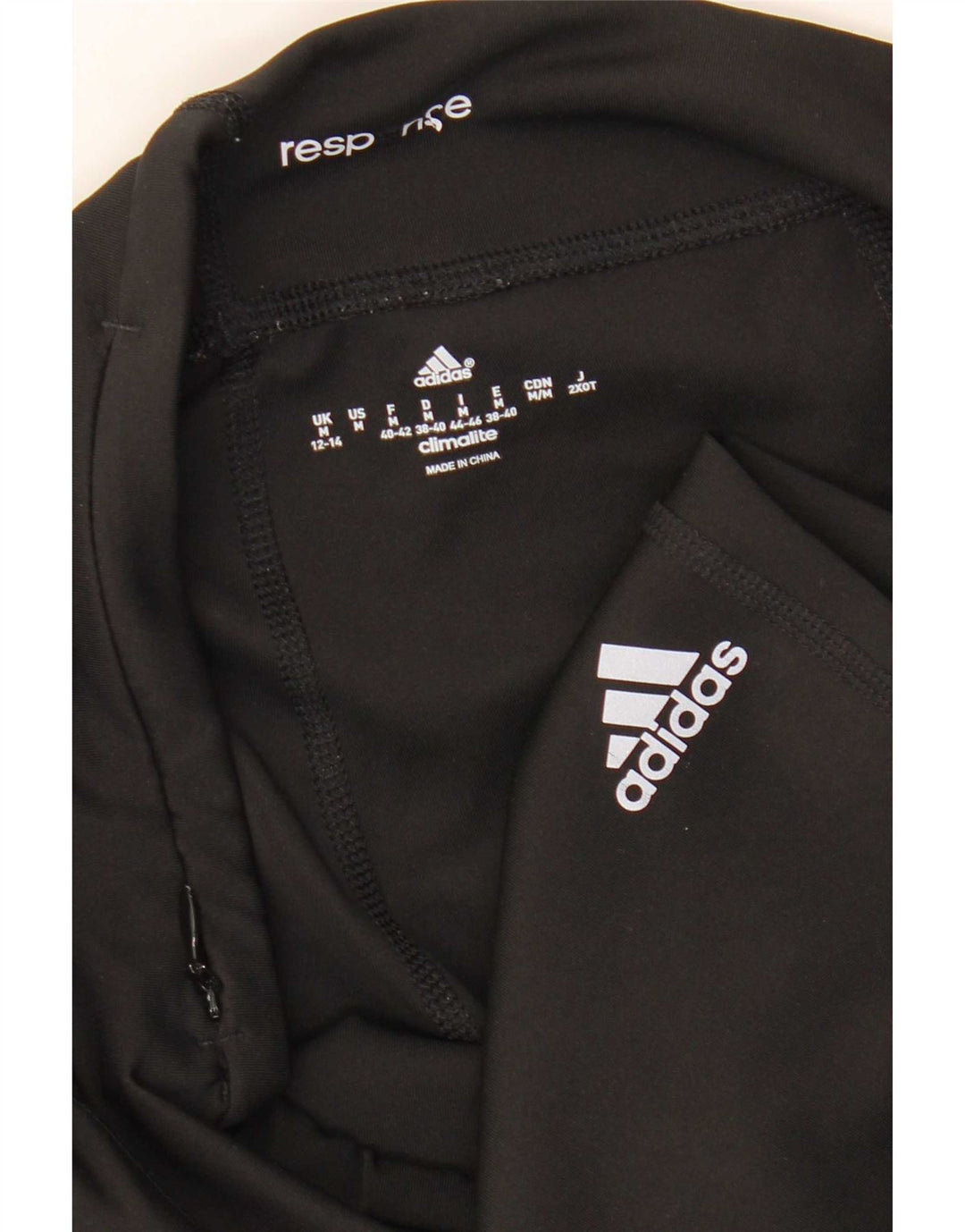 Adidas Dame Climalite Capri Leggings UK 12/14 Medium Black Polyester