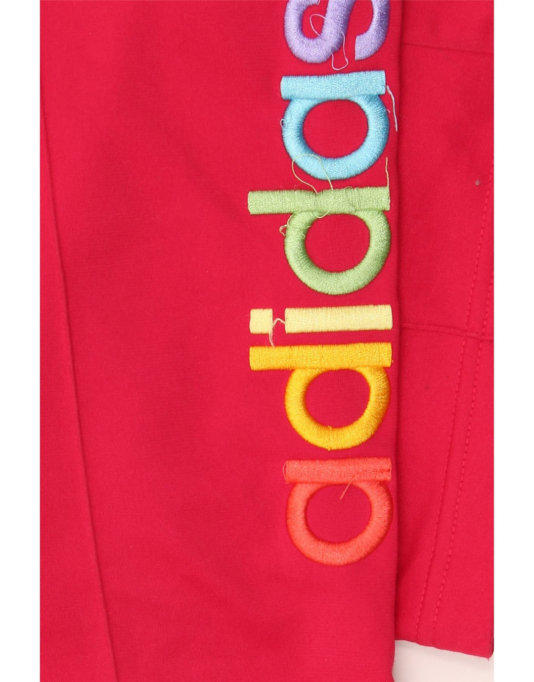 ADIDAS grafiske træningsdragtbukser til kvinder UK 12 Medium Pink Polyester