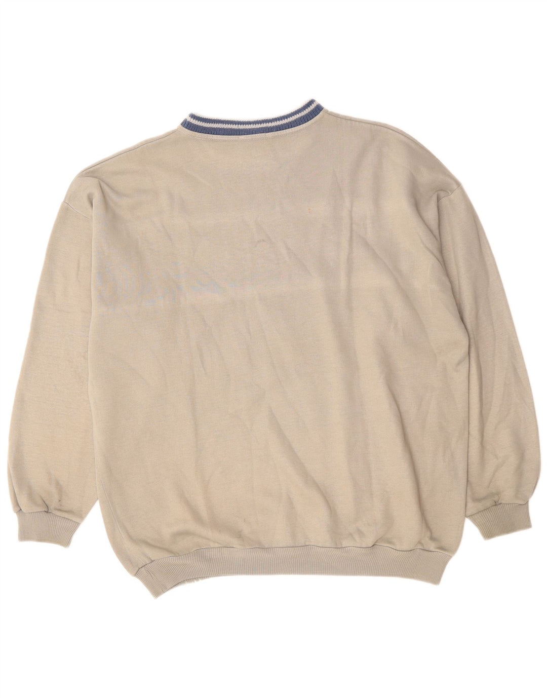 Vintage Herre Grafisk Sweatshirt Jumper XL Grå Colourblock Akryl