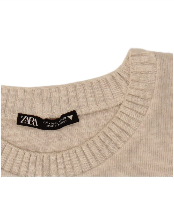Zara Dame sweater med rund hals DK 16 Stor Beige