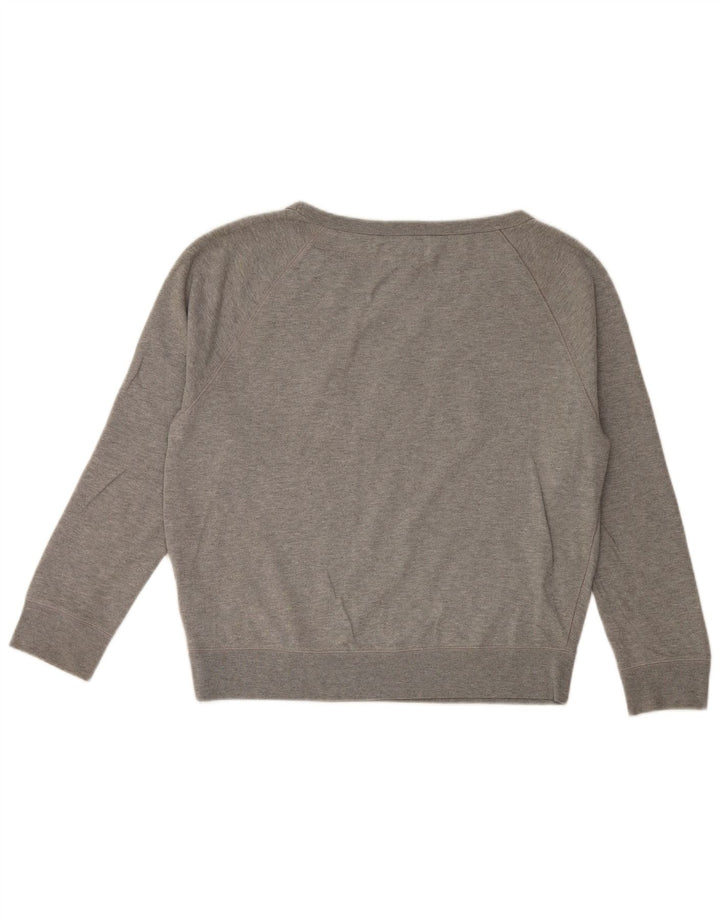 Gap Womens Grafisk Oversized Sweatshirt Jumper UK 10 Small Grey Bomuld