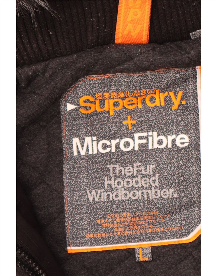 Superdry Mens The Windbomber Windbreaker Jacket UK 40 Large Black