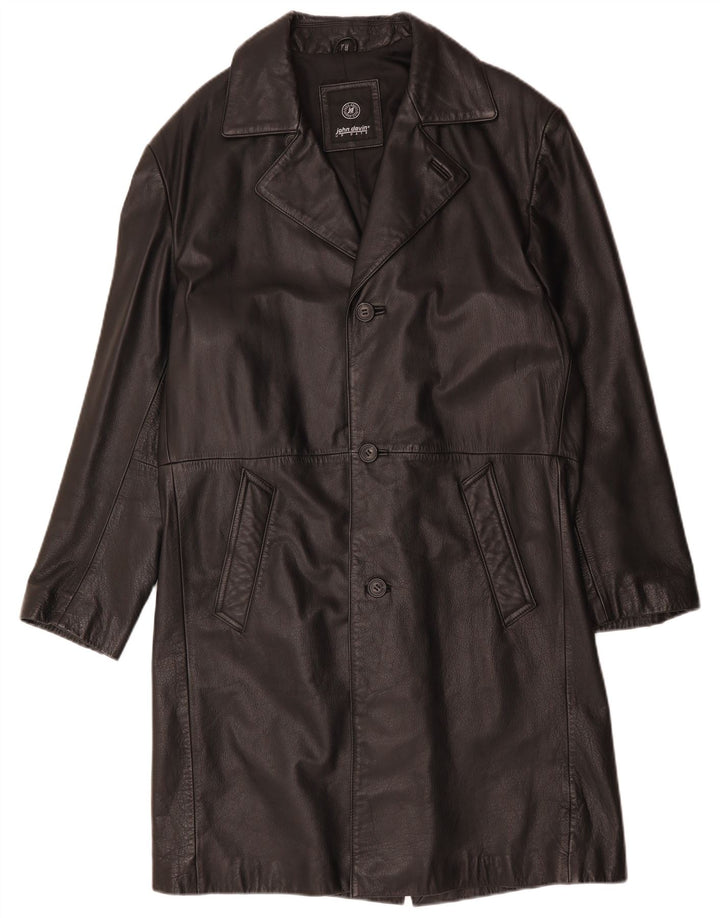 JOHN DEVIN Læderfrakke til mænd UK 38 Mellem sort læder