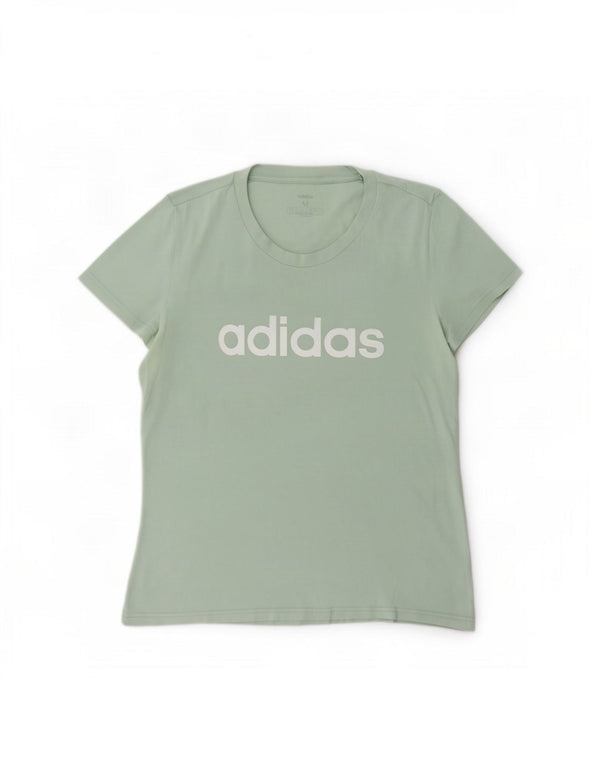 Adidas Grafisk T-shirt top til kvinder DK 12/14 Medium Grøn