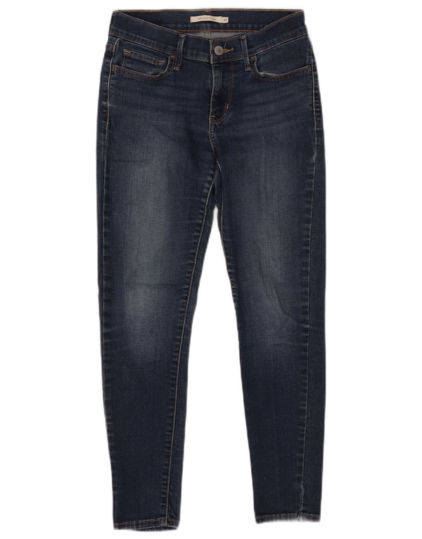 LEVI'S Dame 710 Super Skinny Jeans W27 L25 Marineblå Bomuld