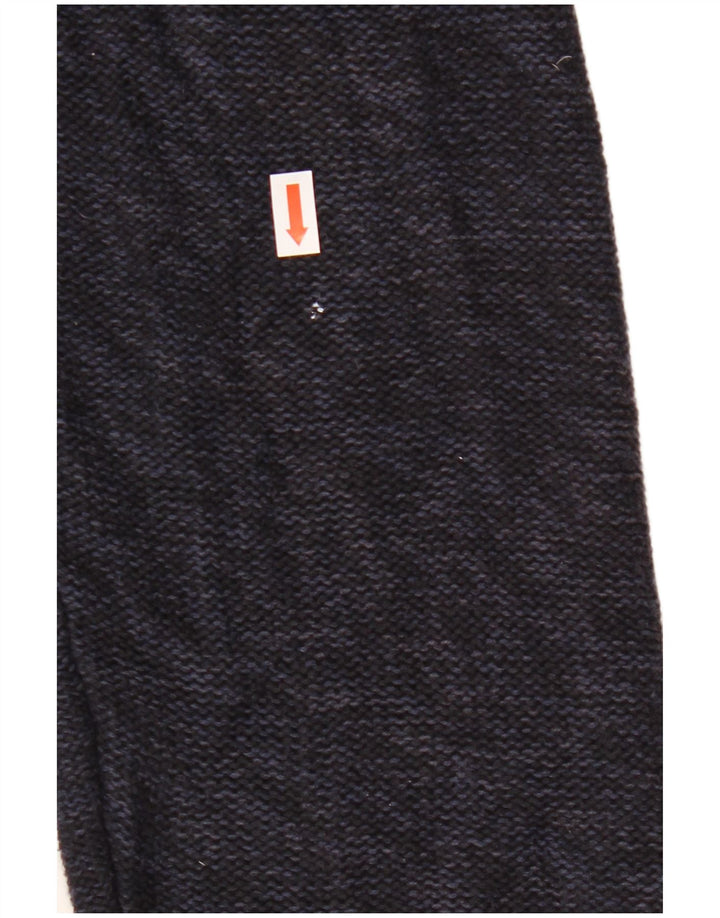 Fat Face Herre Button Neck Jumper Sweater Stor Marineblå Uld
