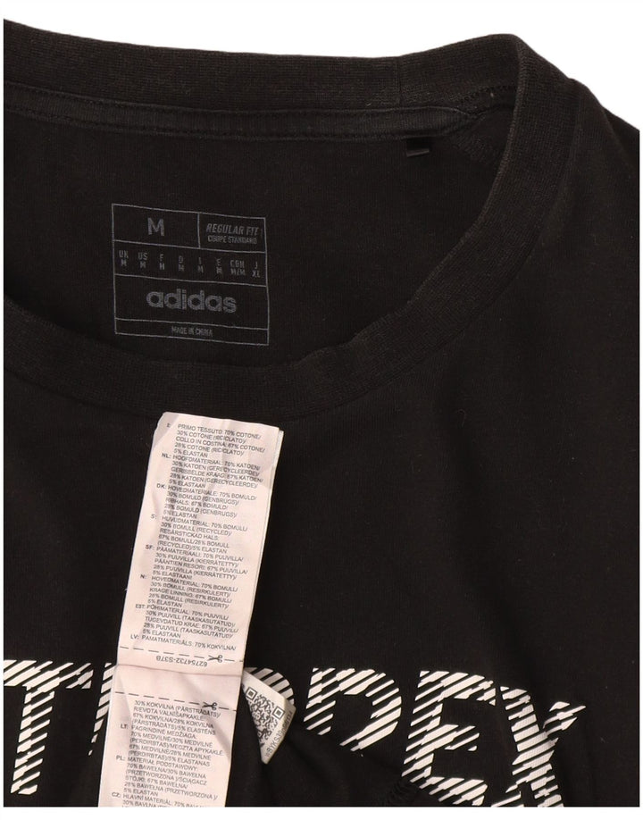 ADIDAS Herre Terrex Regular Fit grafisk T-shirt top mellem sort bomuld