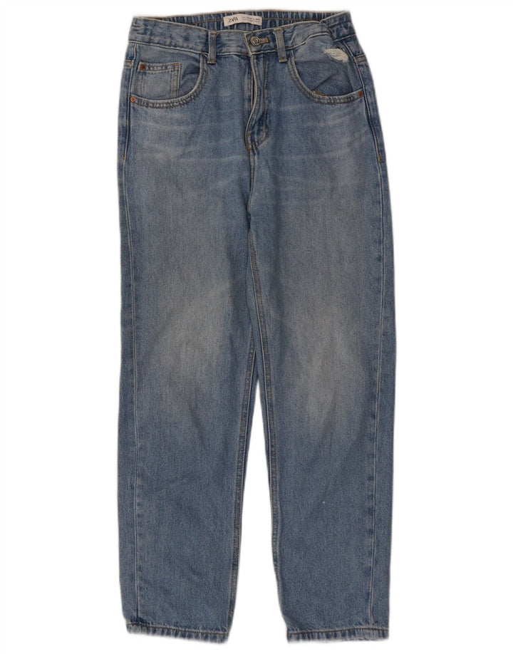 Zara Boys Distressed Straight Jeans 13-14 år B28 L25 Blå