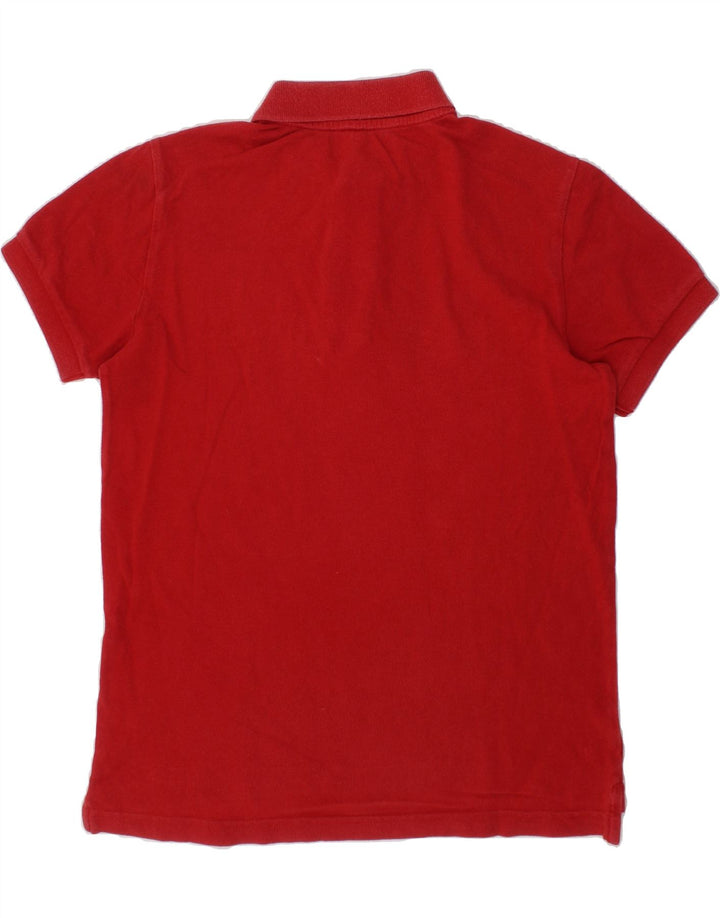 BENETTON Boys Graphic Polo Shirt 13-14 Years Red Vintage Benetton and Second-Hand Benetton from Messina Hembry 
