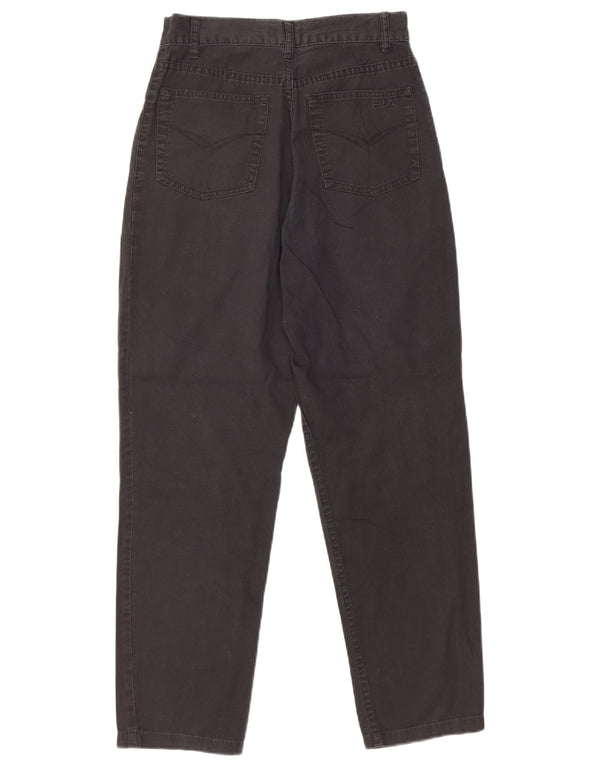 Fila Kvinder Højtaljet tilspidsede Jeans IT 42 Medium W26 L26 Sort Bomuld