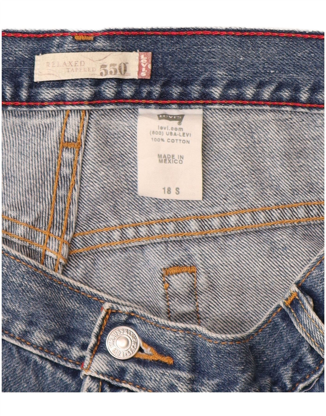 LEVI'S Womens 550 Højtaljede tilspidsede jeans US 18 2XL W36 L29 Blå