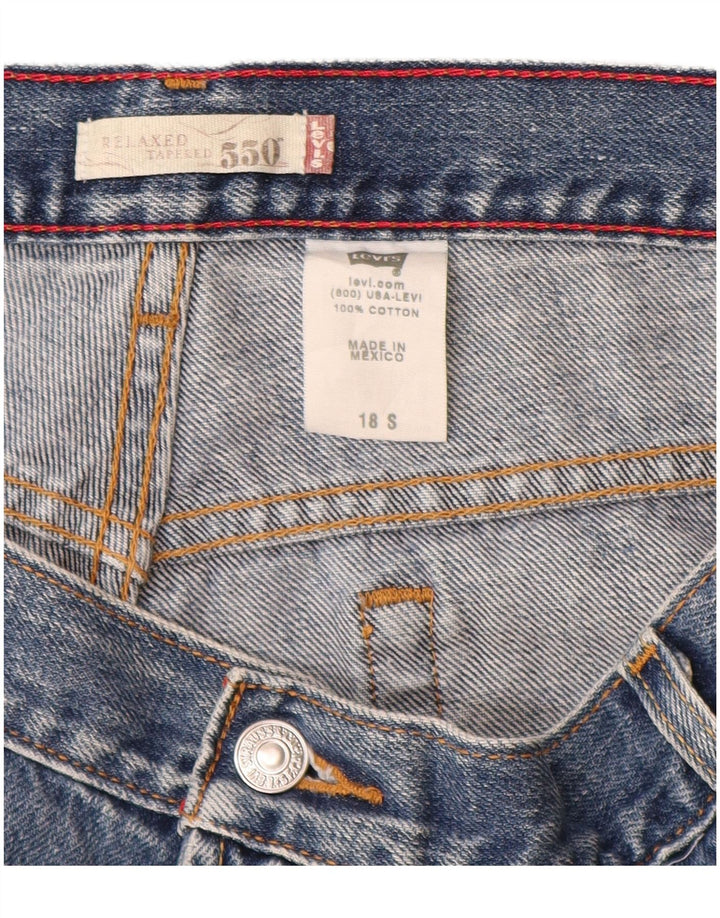 LEVI'S Womens 550 Højtaljede tilspidsede jeans US 18 2XL W36 L29 Blå