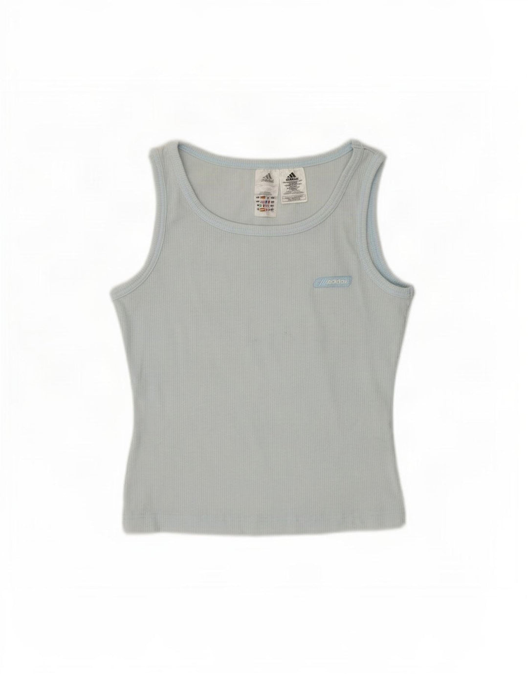 Adidas Dame Vest Top UK 14 Medium Blue Nylon