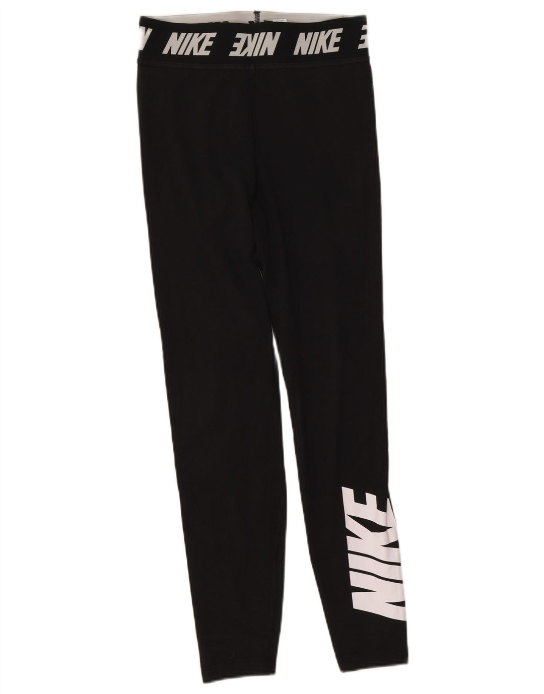 Nike Dame Grafiske Leggings UK 8 Small Black Bomuld