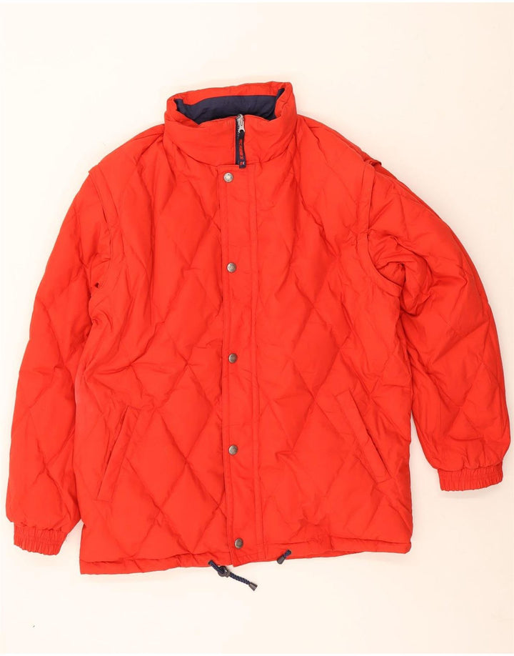 MC Kee's Herre Loose Fit Hætte Skijakke UK 38 Medium Red Colourblock