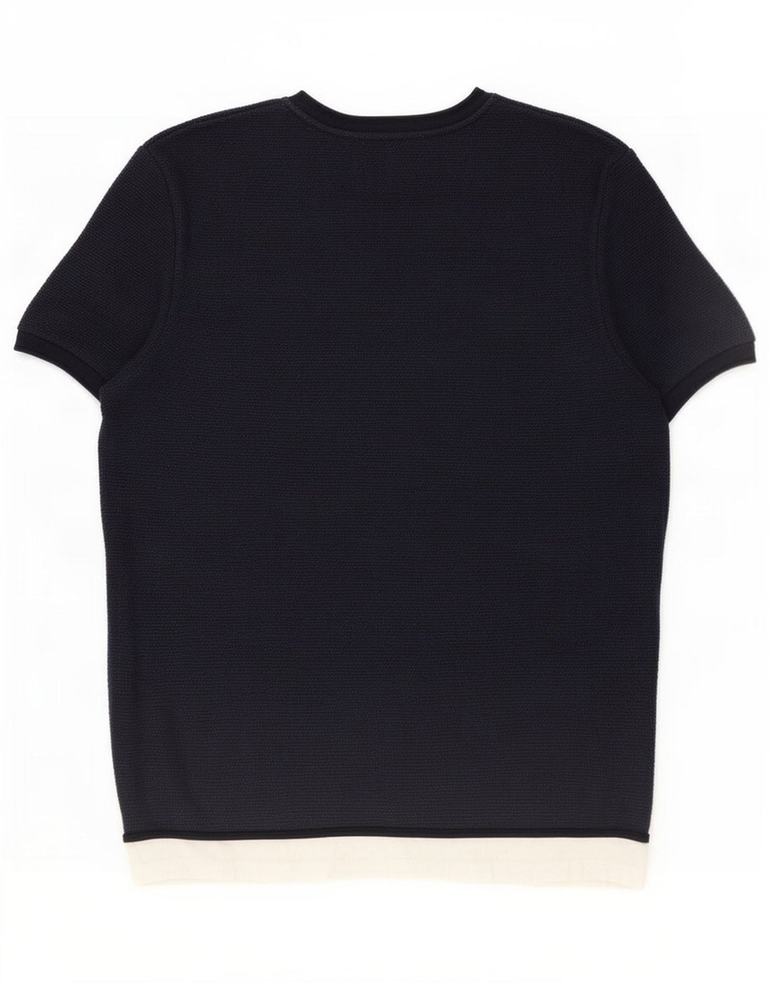 Zara Herre T-Shirt Top Stor Marineblå Colourblock