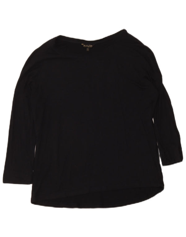 Massimo Dutti Dame Top 3/4 ærmer UK 12 Medium Sort