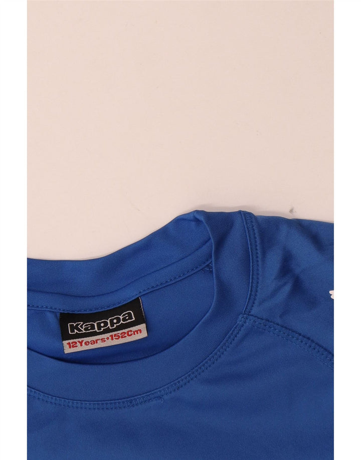Kappa Boys Grafisk T-Shirt Top 11-12 År Blå Polyester