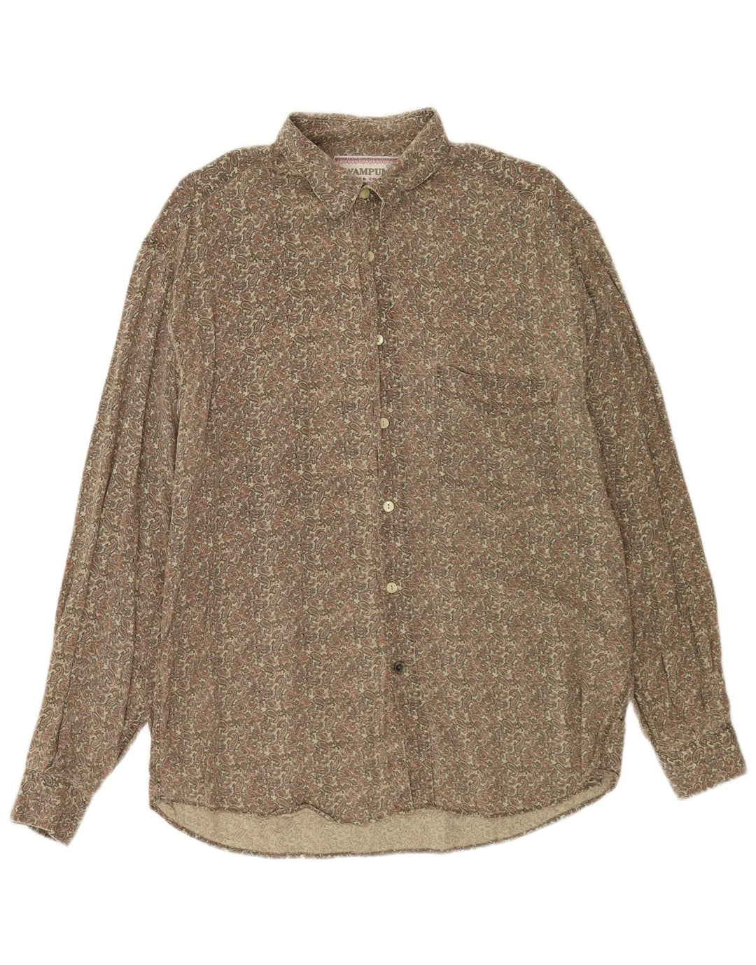 Wampum Herreskjorte Stor Khaki Paisley