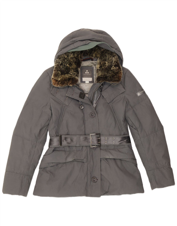 PEUTEREY Dame Hooded Polstret Jakke IT 42 Medium Grey Polyamid