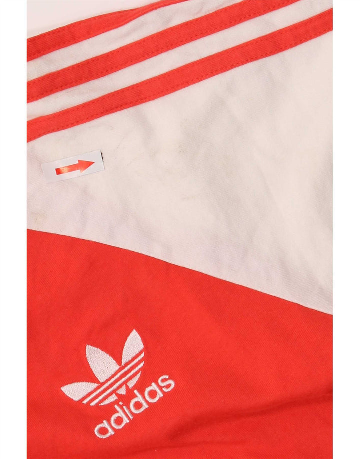 Adidas Herre Top Langærmet Medium Rød Colourblock Bomuld