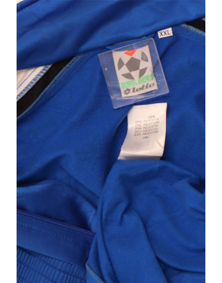 LOTTO Herre grafisk træningsdragt Topjakke 2XL Blå Colourblock Polyester