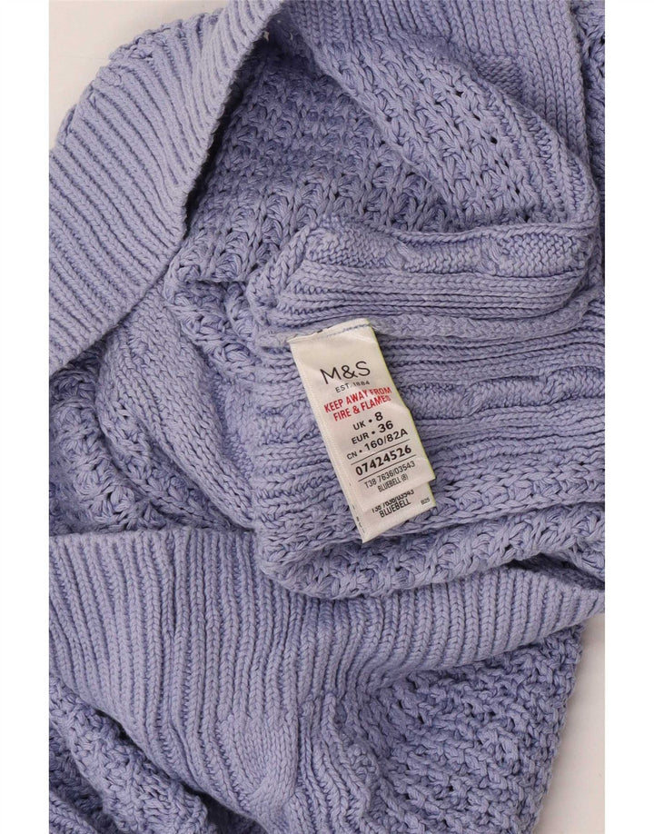 Marks & Spencer Dame Oversized Boat Neck Jumper Sweater UK 8 Small Purple