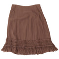 Fenn Wright Manson Dame Flæse Nederdel UK 12 Medium W32 Brun Silke
