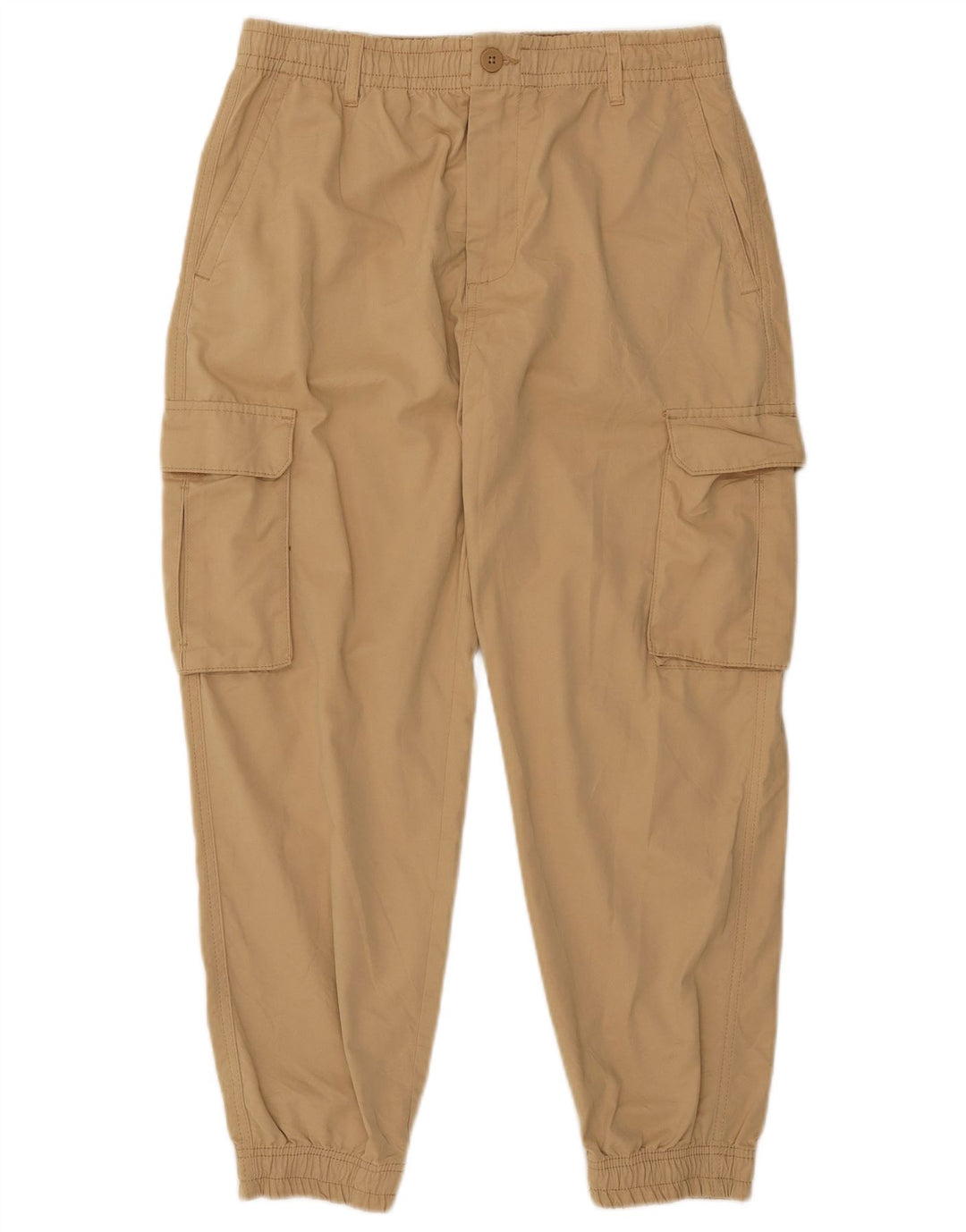 Zara Herre Crop Joggers Cargo Bukser Medium W31 L25 Beige