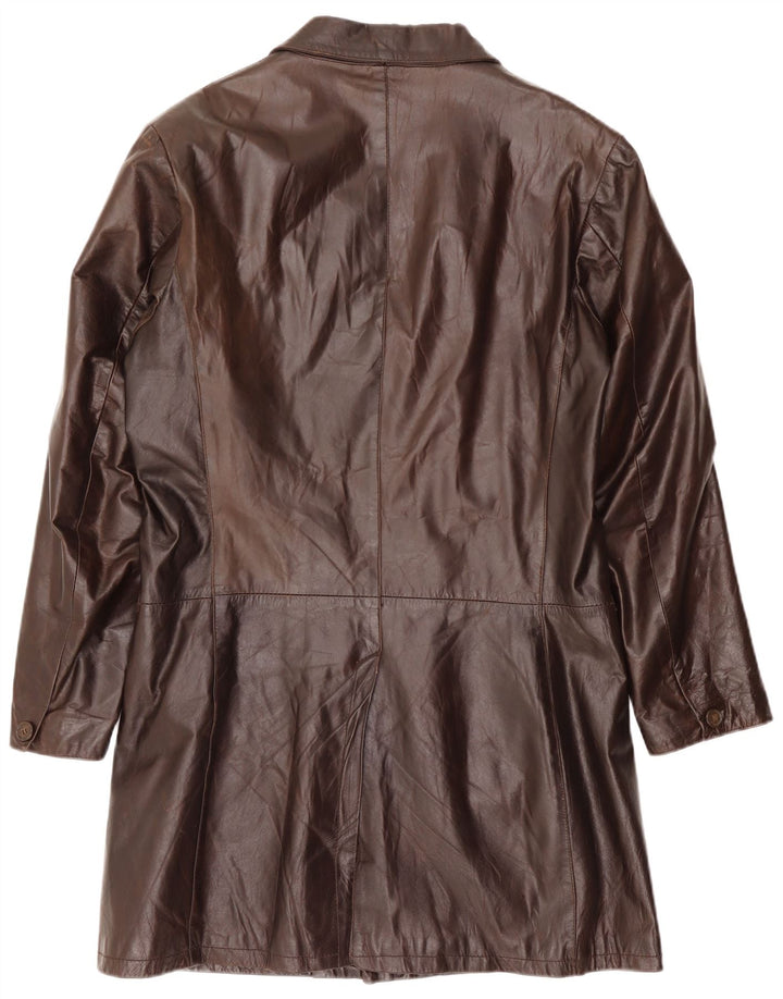 VINTAGE Læderfrakke til mænd IT 54 2XL Brunt Læder