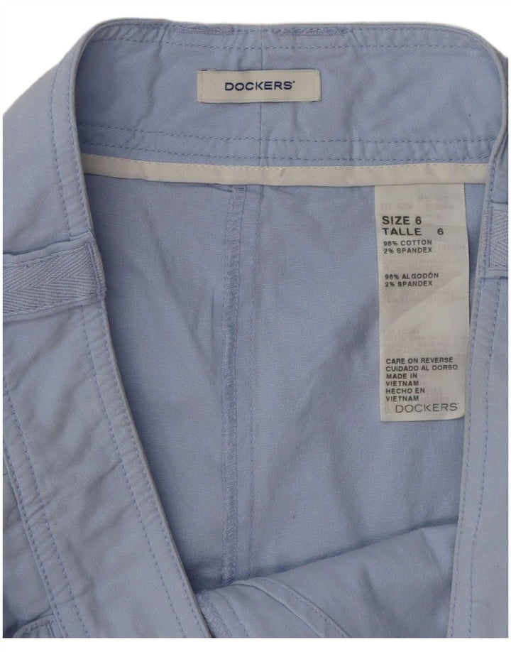 DOCKERS Mininederdel til kvinder US 6 Medium W34 Blå Bomuld