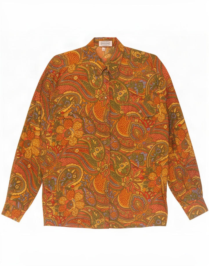 Vintage oversize skjorte til kvinder EU 40 Medium Flerfarvet Paisley