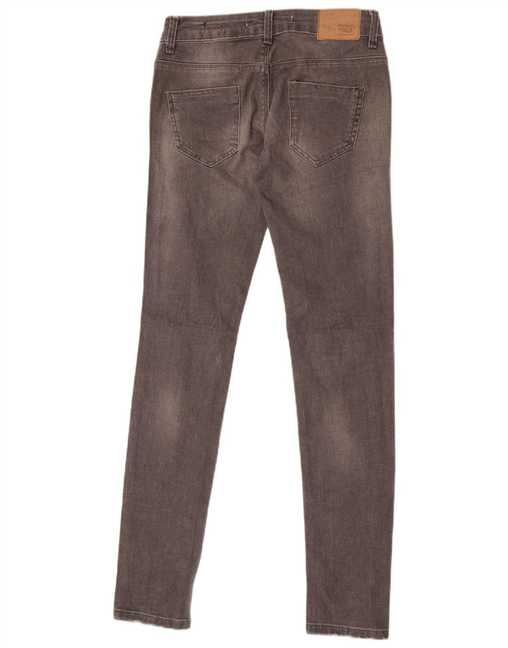 Zara Dame Distressed Slim Jeans EU 34 2XS W24 L32 Grå