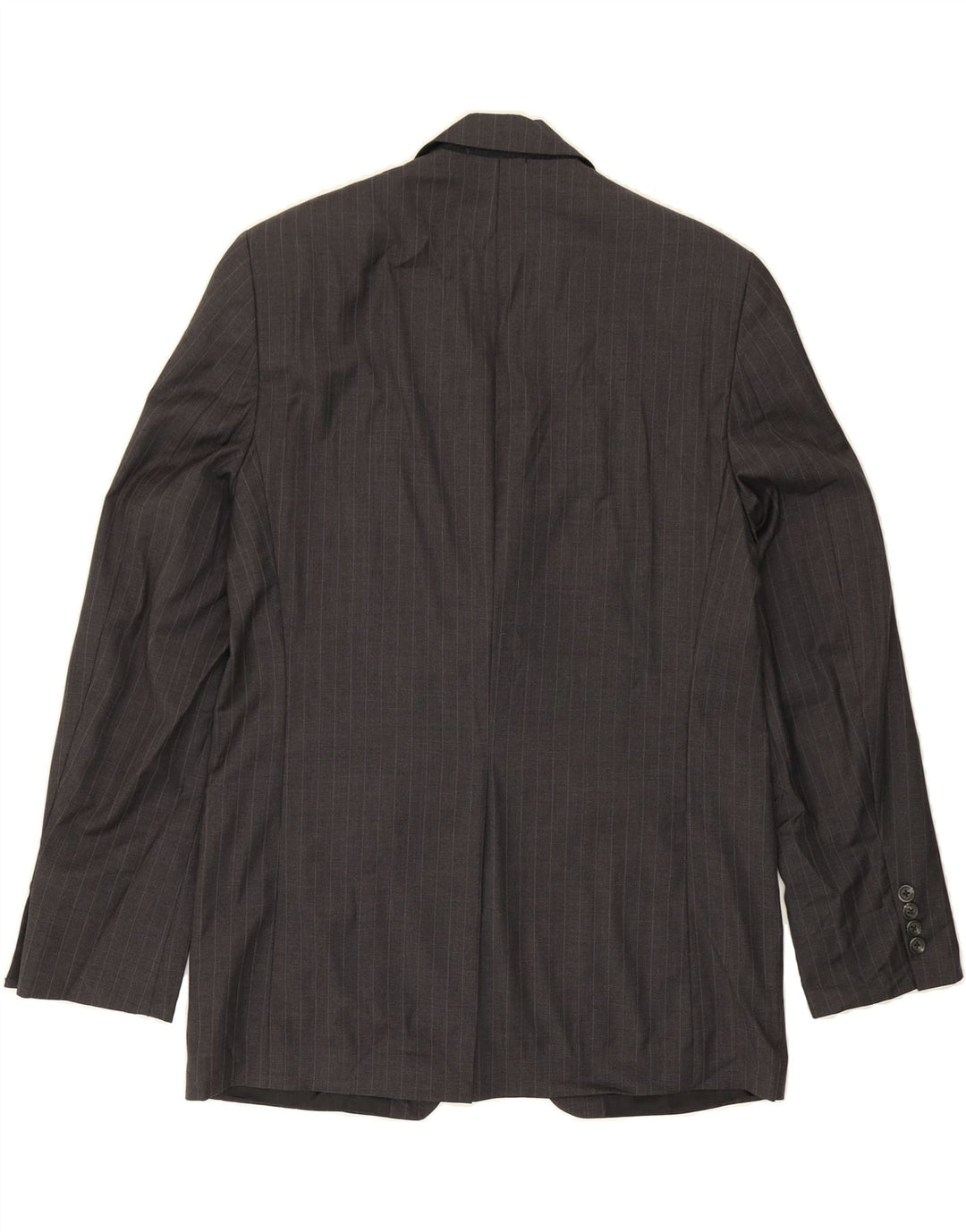 RALPH LAUREN Mens 2 Button Blazer Jacket UK 38 Medium Grey Striped Vintage Ralph Lauren and Second-Hand Ralph Lauren from Messina Hembry 