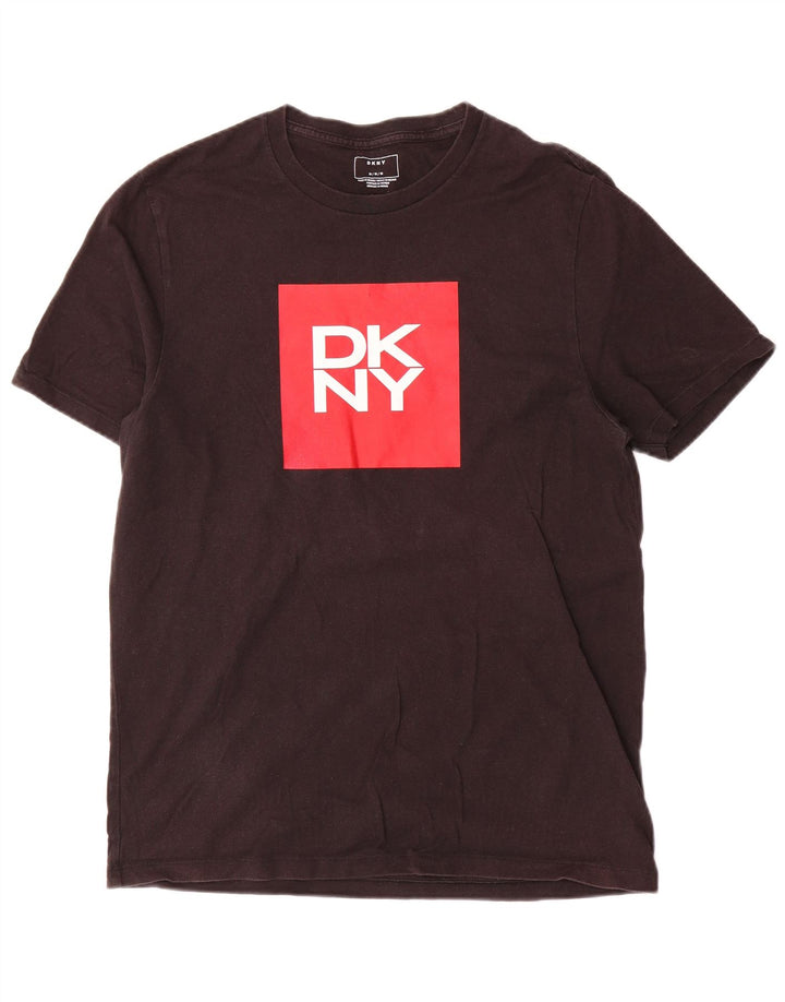 Dkny Herre Grafisk T-Shirt Top Medium Sort Bomuld