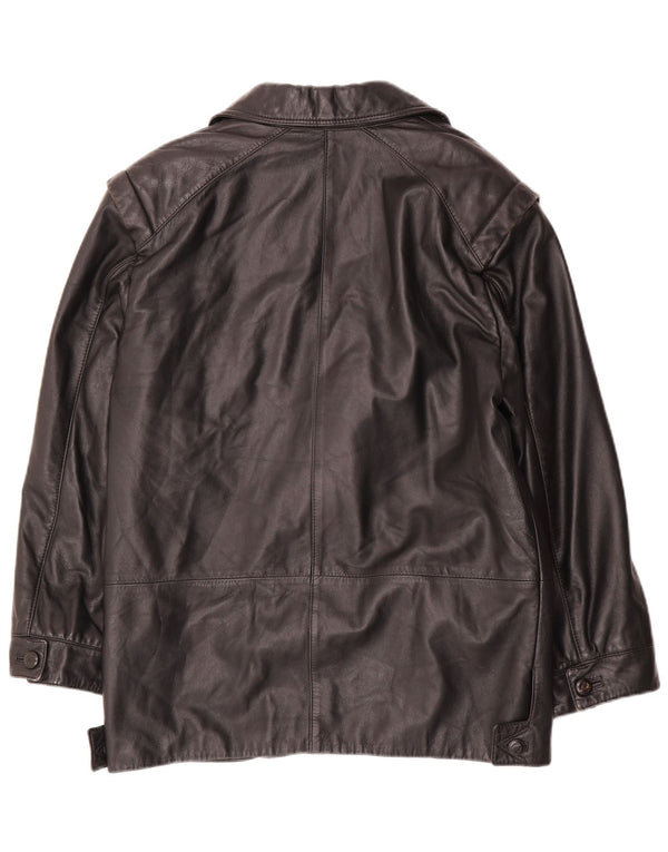 Vintage dame læderjakke IT 44 Medium Sort