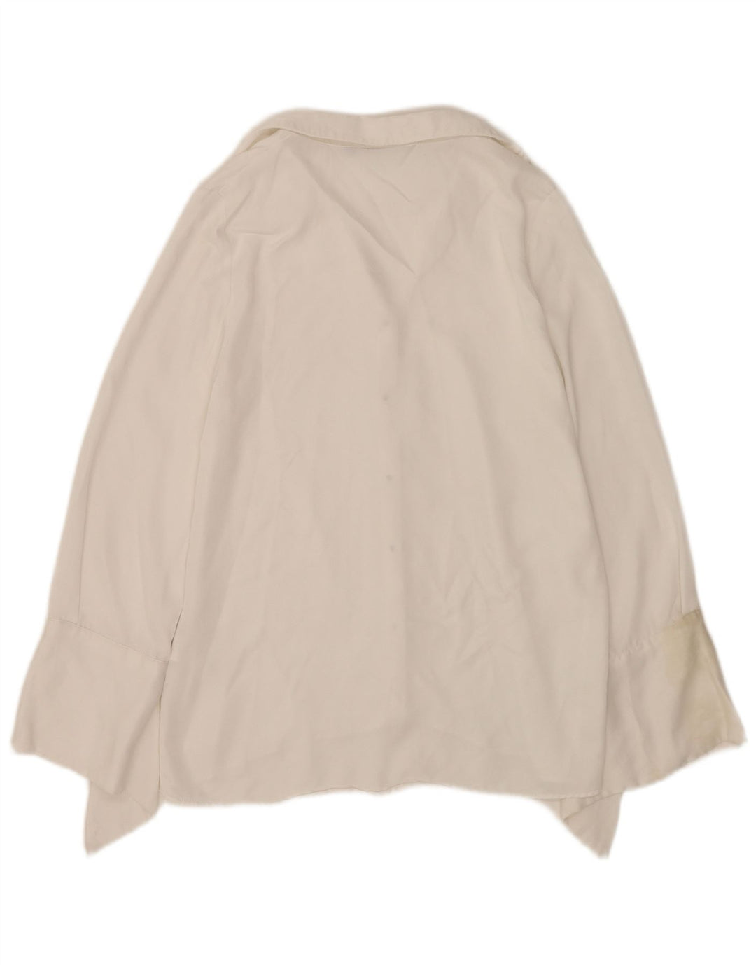 Zara skjortebluse til kvinder UK 10 Lille hvid viskose
