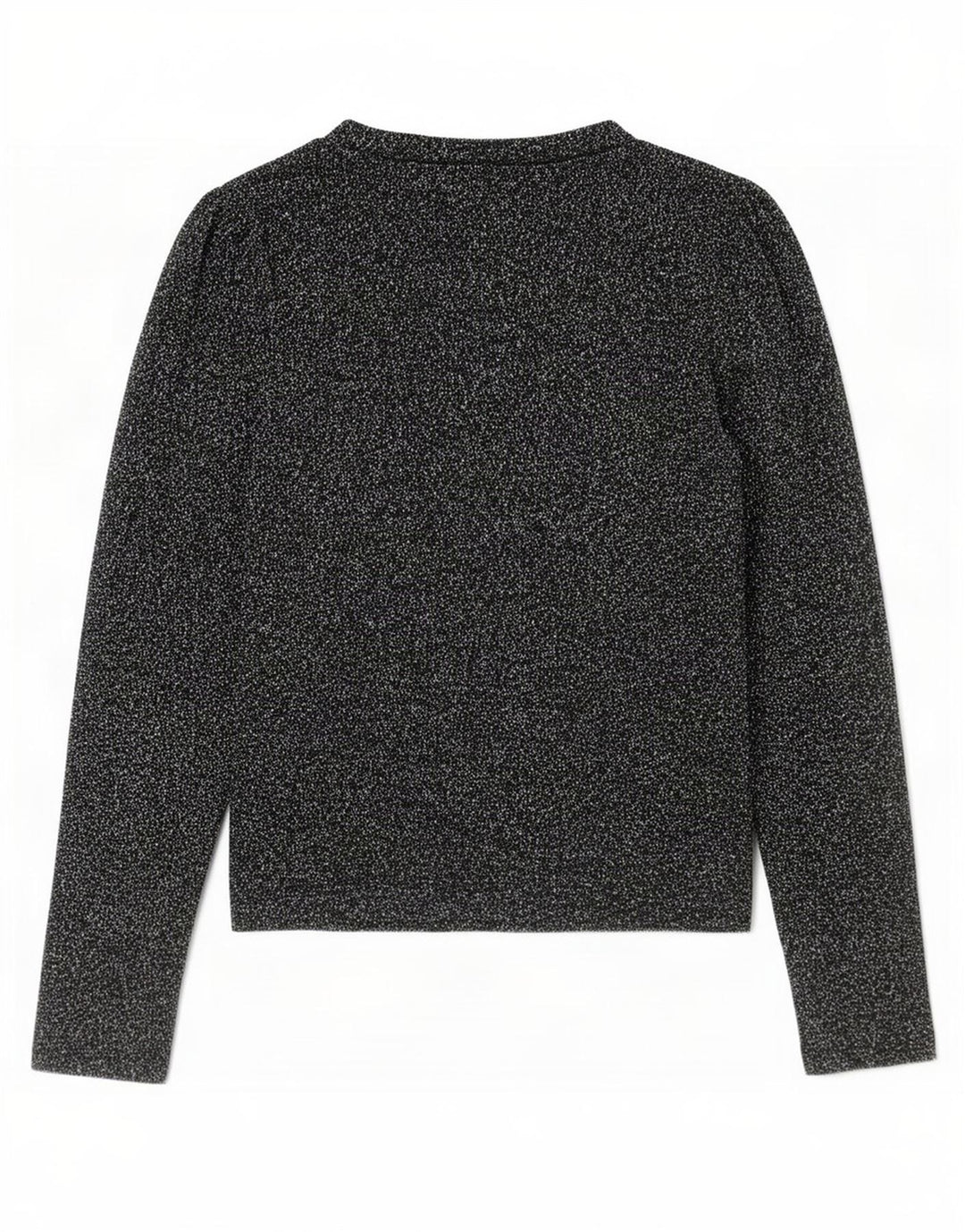 Zara Dame Top Langærmet UK 10 Small Black Flecked Polyester