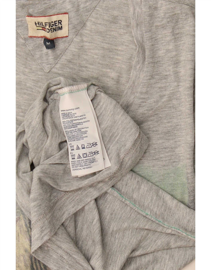 Tommy Hilfiger Herre grafisk T-shirt Top Medium Grey Flecked Polyester