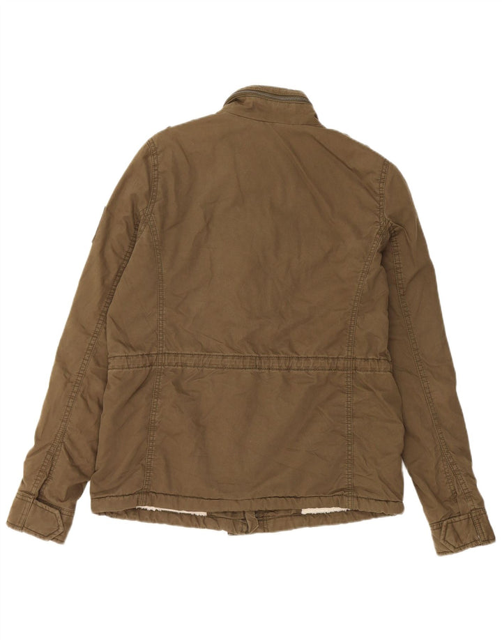 Superdry Military Jacket til kvinder UK 16 Stor Khaki Bomuld