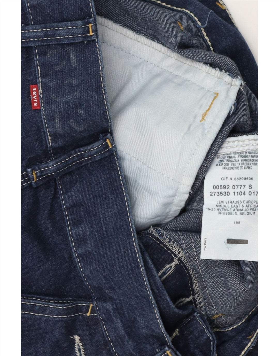 LEVI'S Herre Denim Bermuda Shorts Små W29 Blå Bomuld