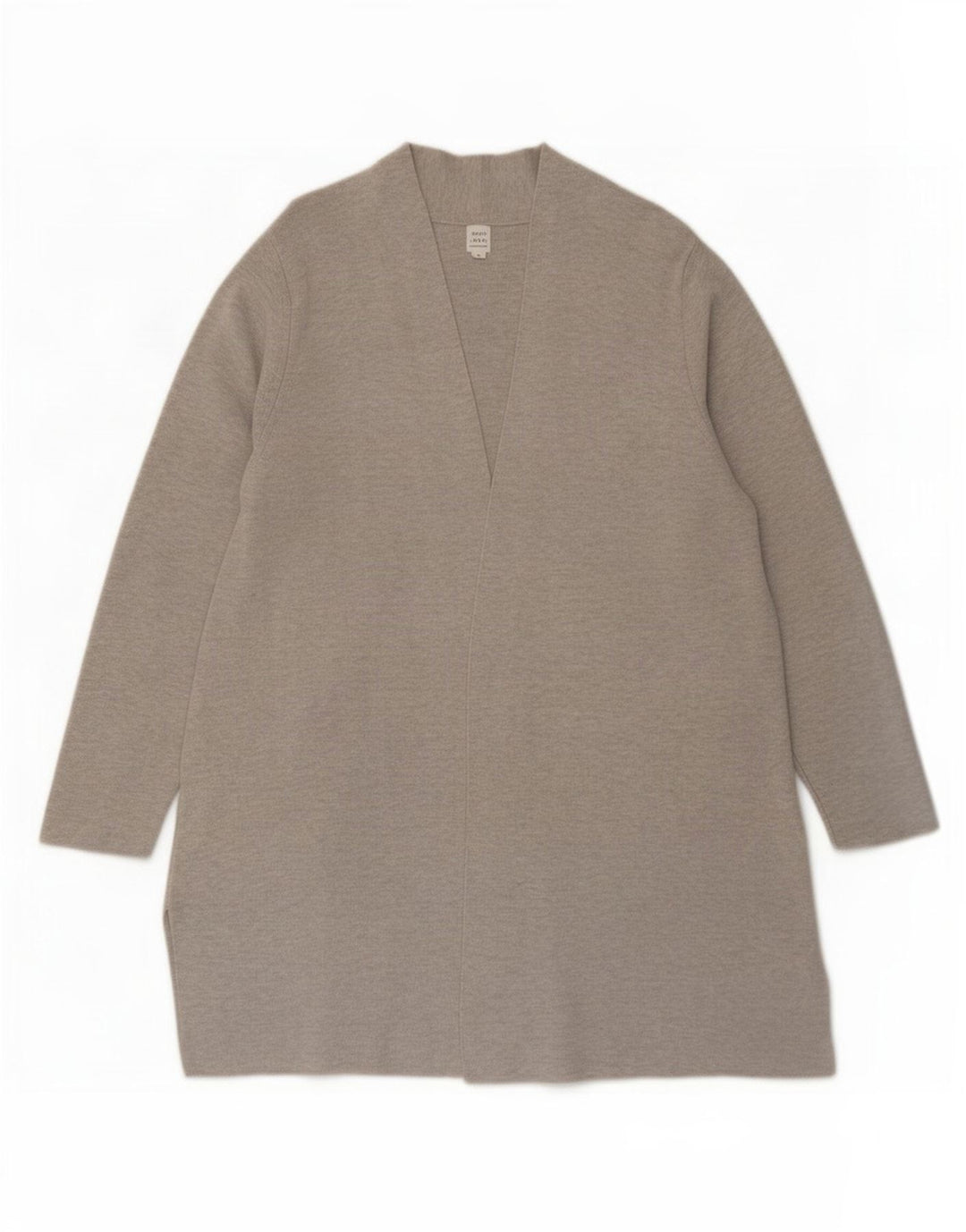 John Lewis Dame Longline Åben Cardigan Sweater UK 16 Stor Grå Polyester