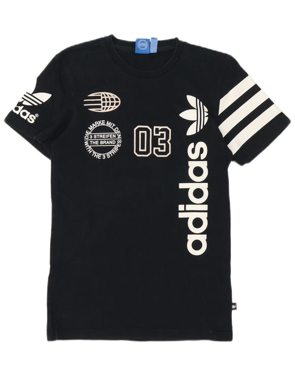Adidas Herre grafisk T-shirt top lille sort bomuld