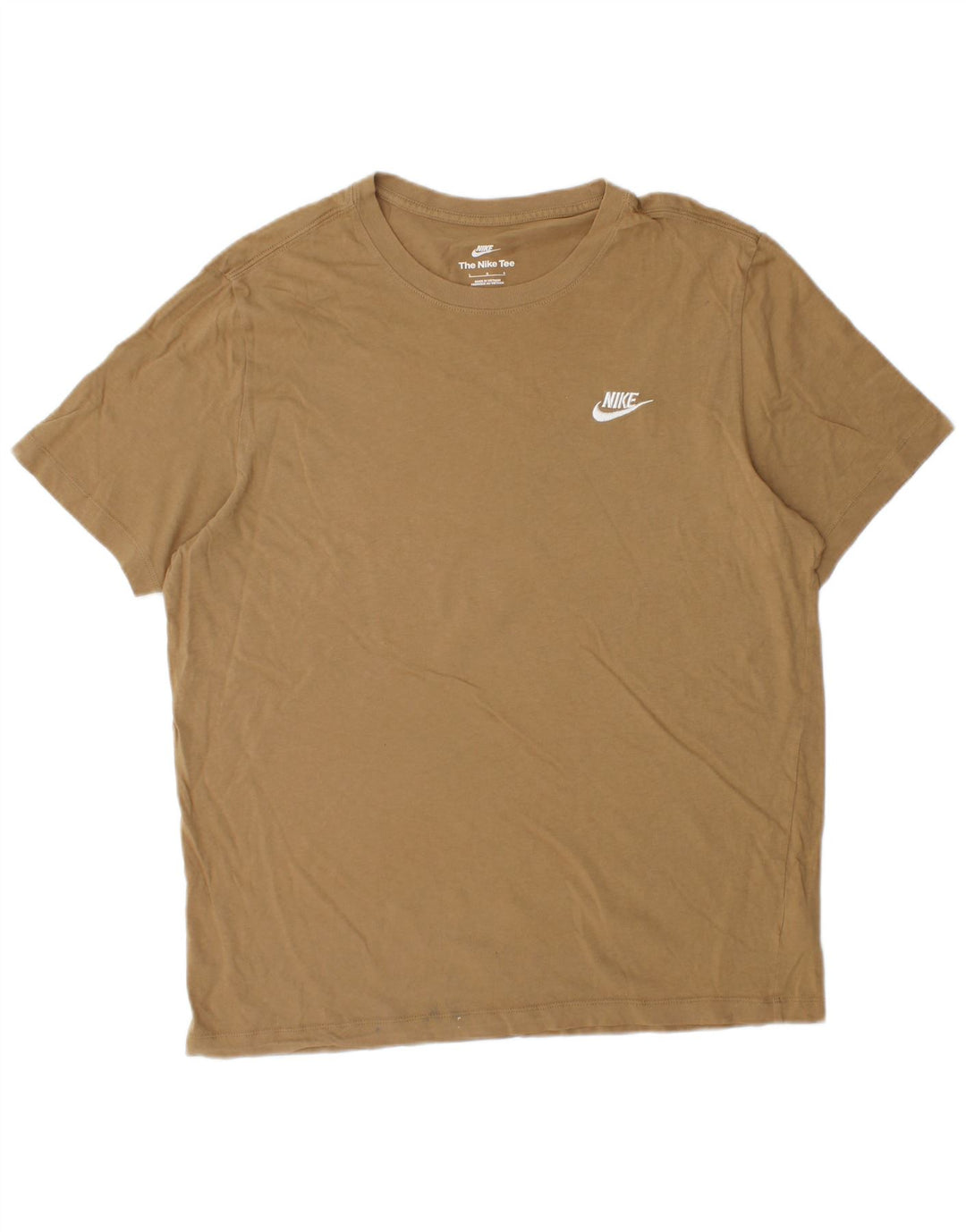 Nike T-shirt top til mænd, stor brun bomuld