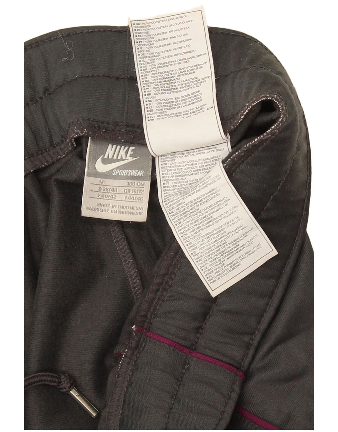 Nike træningsdragtsbukser til kvinder UK 10/12 mellemgrå polyester