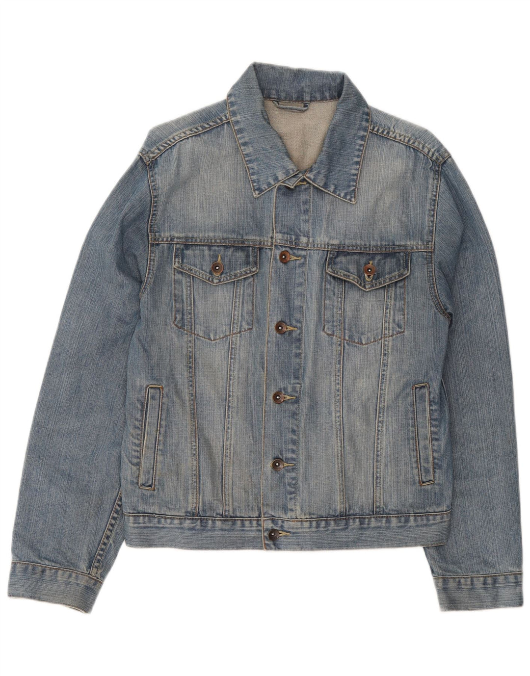 Oviesse Dame denimjakke UK 16 Stor Blå Bomuld